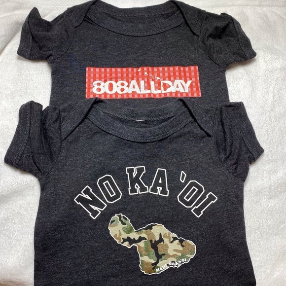 So cute! 808ALLDAY and No Ka ‘Oi Maui for the babe. Like new only washed - Picture 1 of 9
